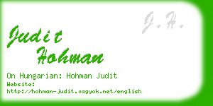 judit hohman business card